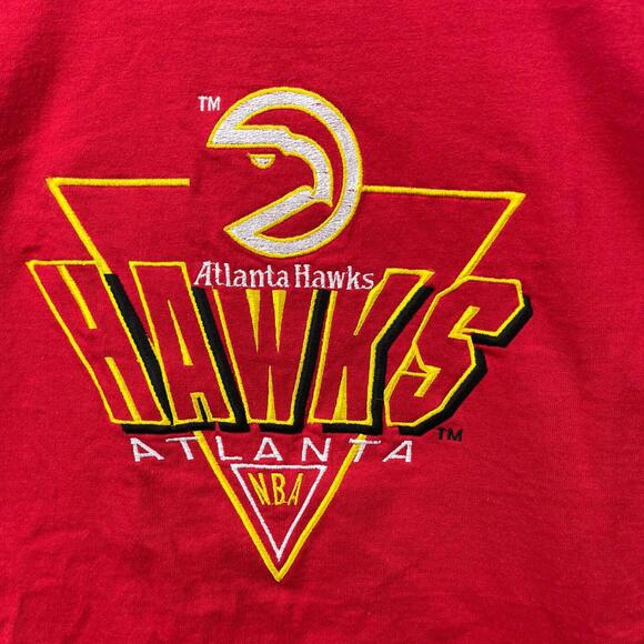 Vintage '90s NBA Atlanta Hawks Logo 7 T-Shirt XL - Picture 3 of 12